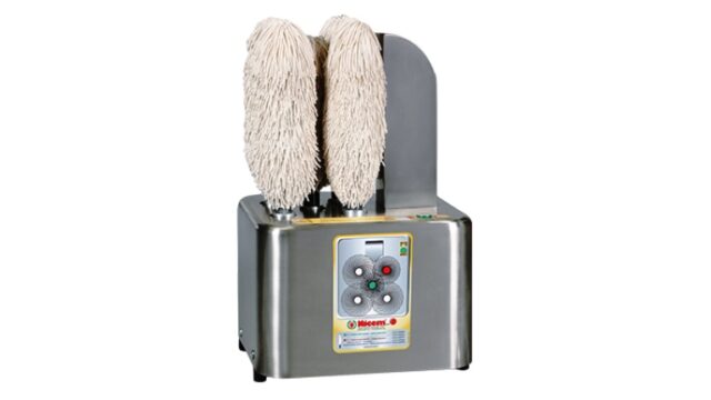 Машина за сушене и полиране на чаши след измиване - въртящи се четки 5 бр - насочен горещ въздух за изсушаване по време на работа. - ASBC-5S