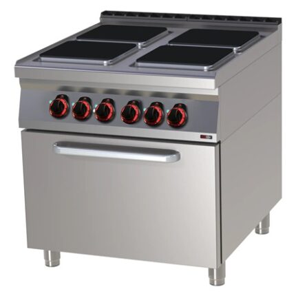 Печка електрическа с четири плочи и фурна GN 1/1 - RM GASTRO RED FOX SPQT 90/80 11 E