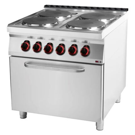 Печка електрическа с четири кръгли плочи и фурна GN 1/1 - RM GASTRO RED FOX SPT 90/80 11 E