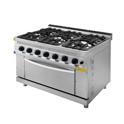 Печка на газ с 6 газови котлона и електрическа фурна - Turhan Celik TC.9KG120