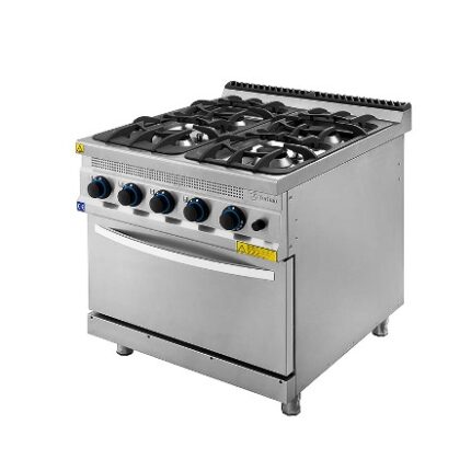 Печка на газ с 4 газови котлона и електрическа фурна - Turhan Celik TC.9KG800