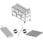 BBQ, Грил на дървени въглища за пилета тип CHURRASCO - ROASTER K12BF