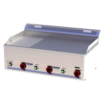 Електрическа плоча за пържене 2/3 гладка и 1/3 оребрена - RM GASTRO REDFOX FTHR 90 EL